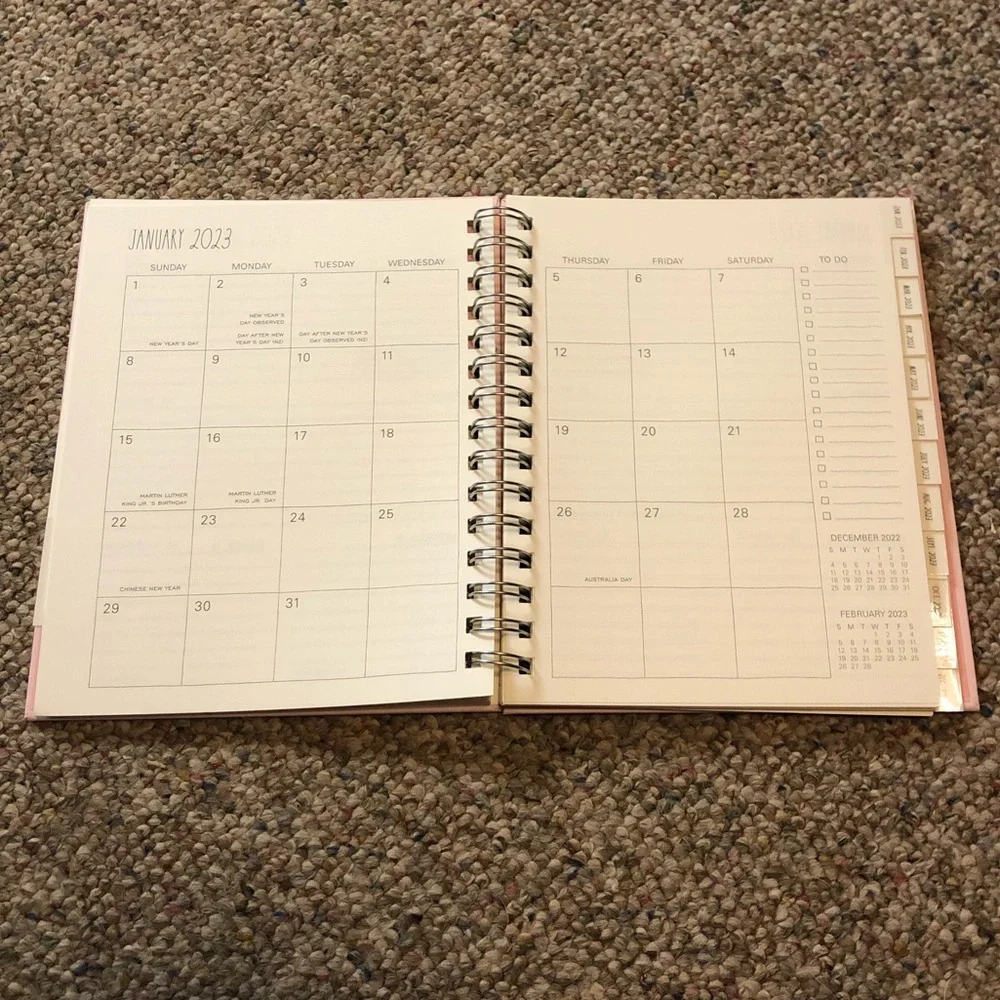 🆕 Rae Dunn MAKE IT HAPPEN Planner 2023 Pink - Picture 9 of 14